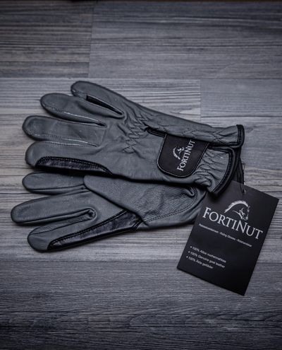 FN Leather Gloves Gray